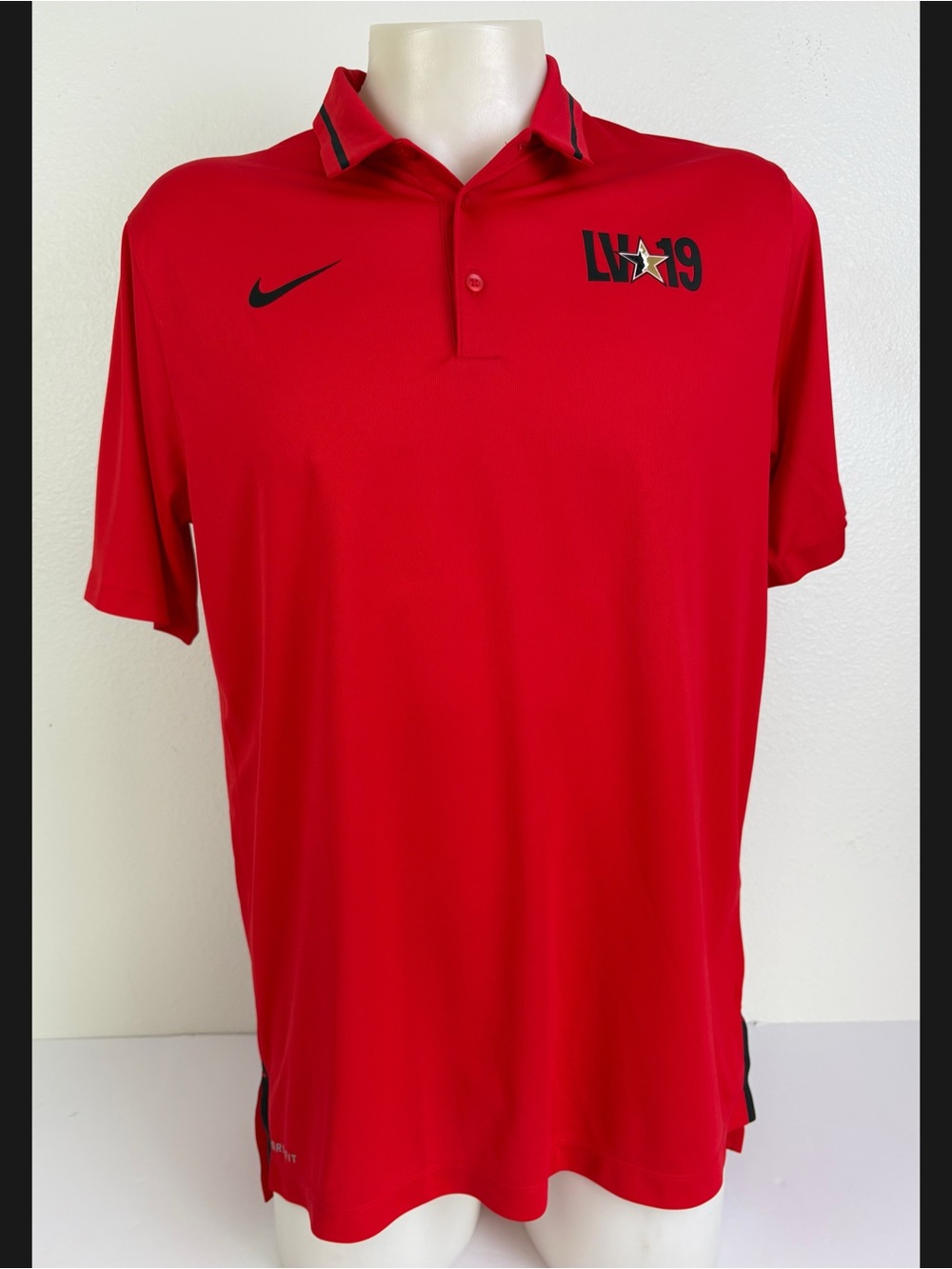 Nike WNBA 2019 All Star Las Vegas LV19 Dri-FIT Polo Red Men's Large